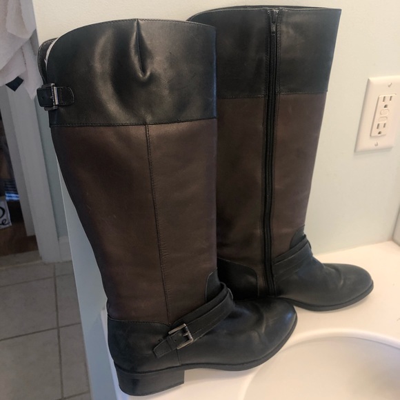 ralph lauren two tone riding boots